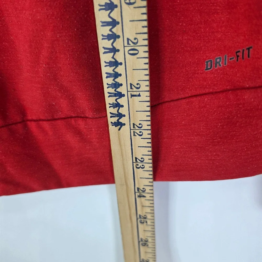 Nike Dri-FIT Mens Large Red Full-Zip Hoodie Sweatshirt Jacket Space-Dye Gray